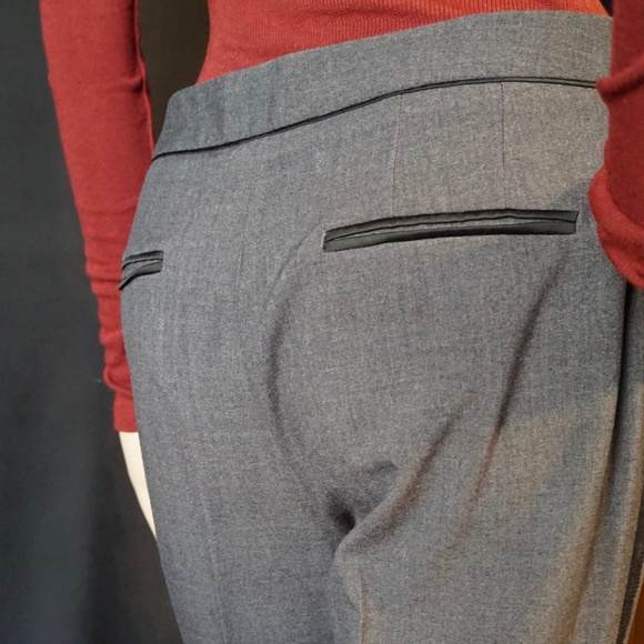 Forever 21 - Tuxedo Lace Trim Sides - Cigarette Style Pants - Gray Size M - Picture 2 of 7